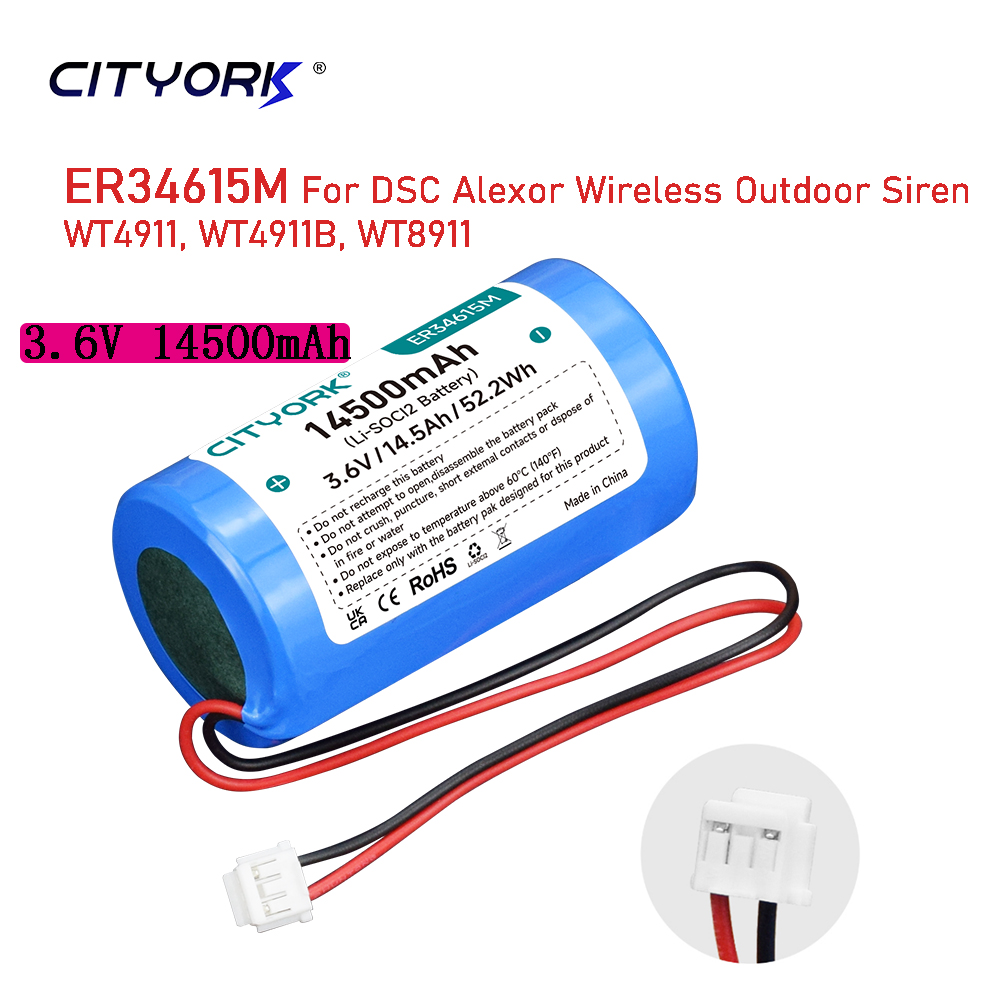 Alarm Siren Outdoor - Bateria de íon de lítio de