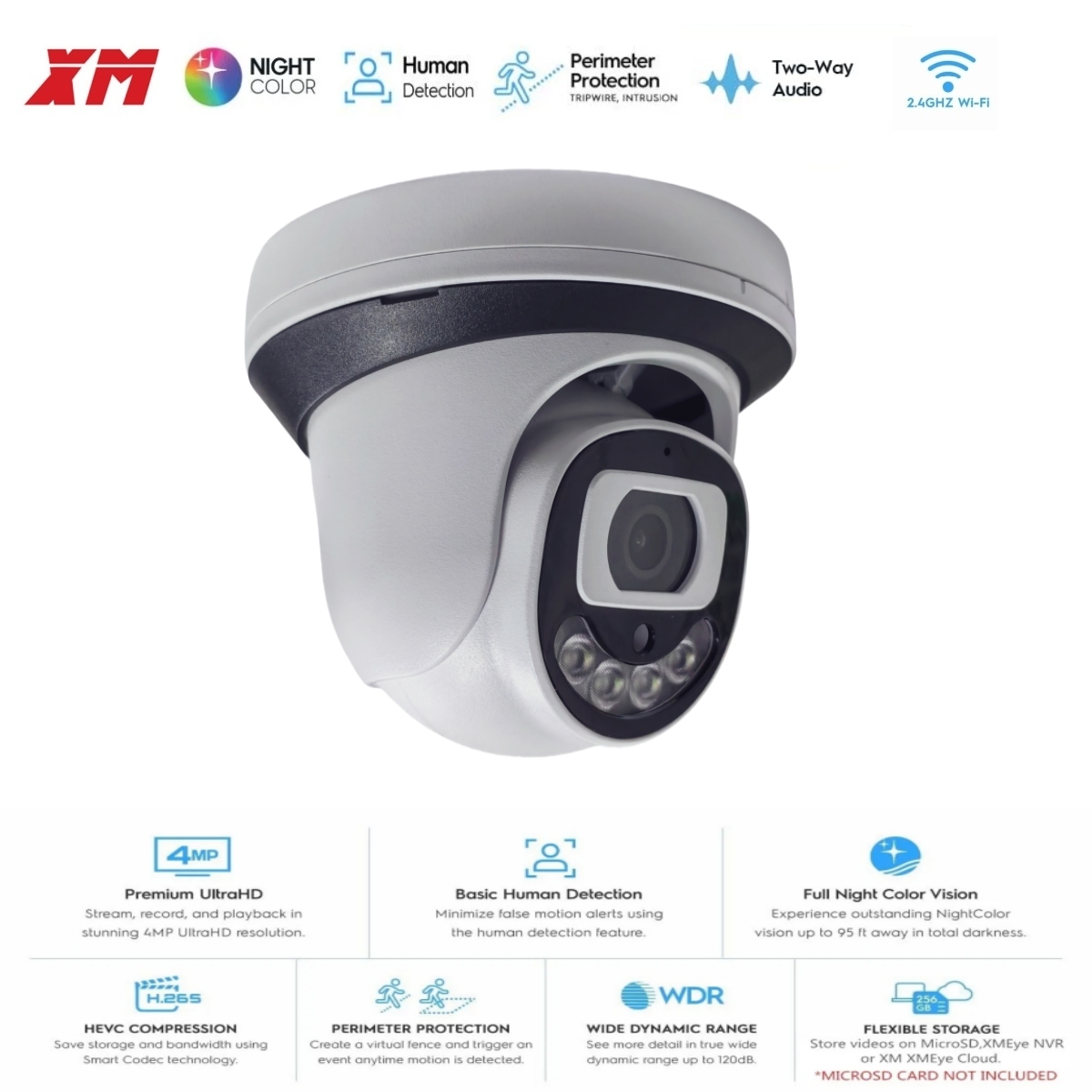Home Security Technician - Câmera de Segurança WiFi 4MP Interna