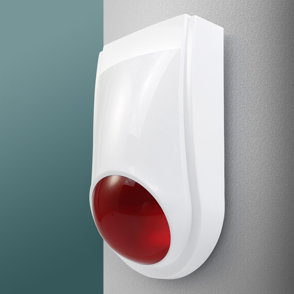 Alarm Siren Outdoor - Sirene de flash sem fio E6,
