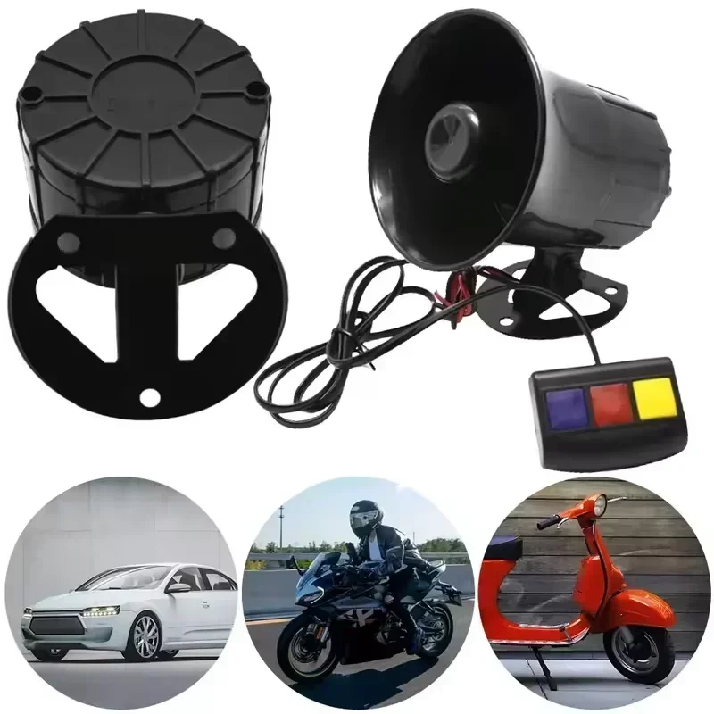 Alarm Siren Outdoor - Buzina Automotiva 12V com 3 Tons