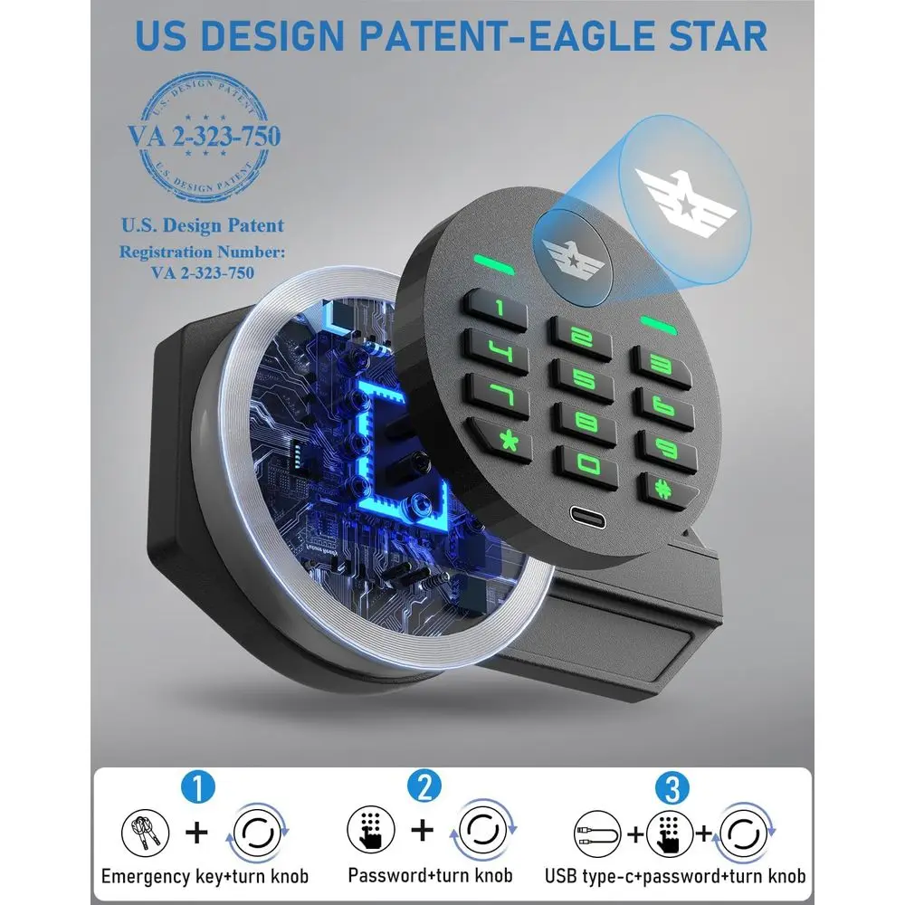 Cofre Digital Extra Grande à P - Home Security Keypad avaliação e preço