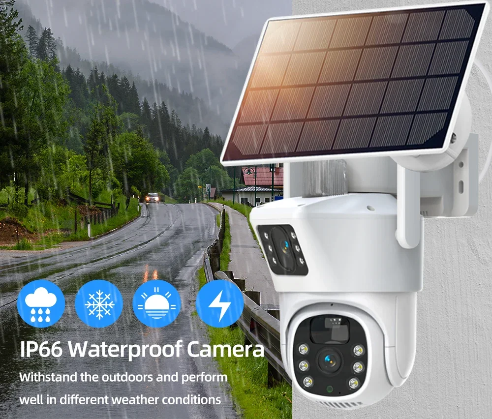 Sistema de câmera solar CCTV c - Home Security Monitor avaliação e preço
