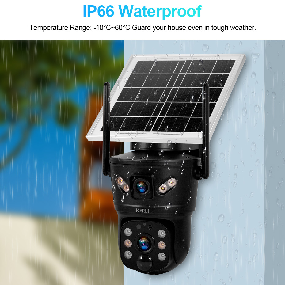 Câmera Solar KERUI 6MP 4G SIM  - Alarm Siren Outdoor avaliação e preço