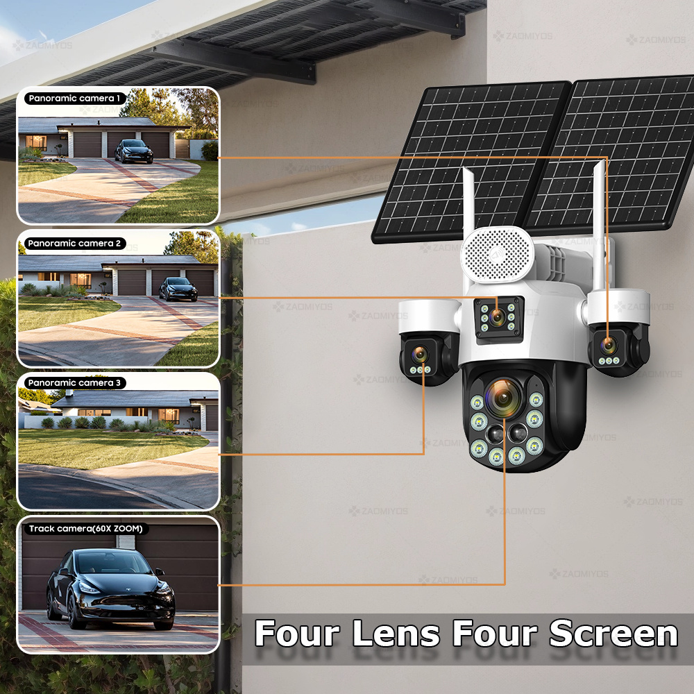Câmera Externa 360 com 4 Lente - Alarm Siren Outdoor avaliação e preço