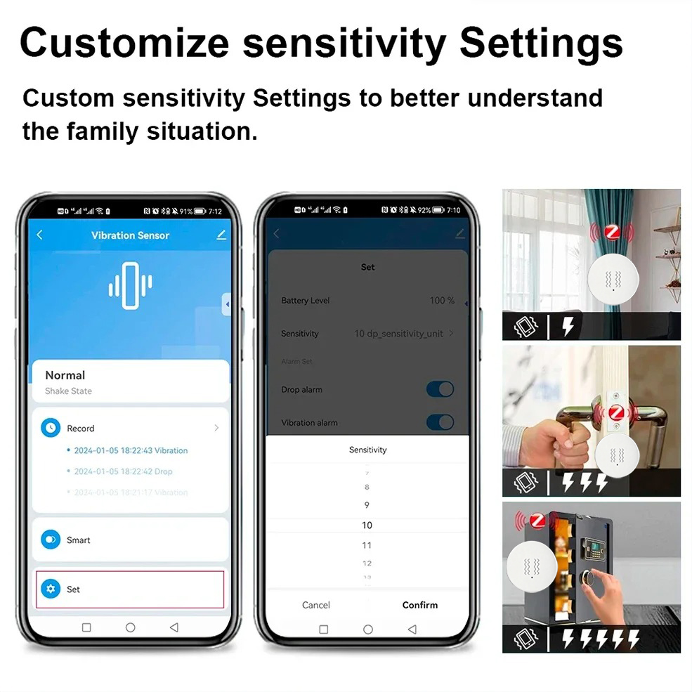 Sensor de Vibração e Inclinaçã - Home Security Monitor avaliação e preço