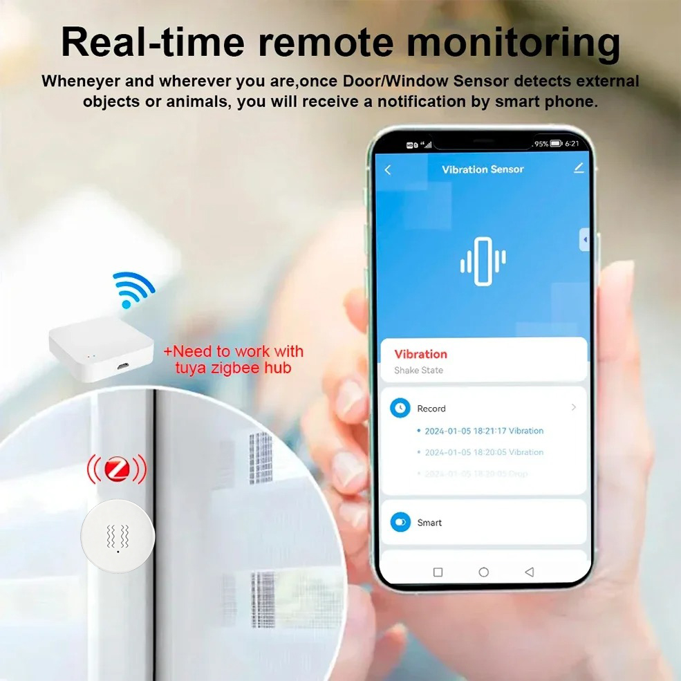 Sensor de Vibração e Inclinaçã - Home Security Monitor avaliação e preço