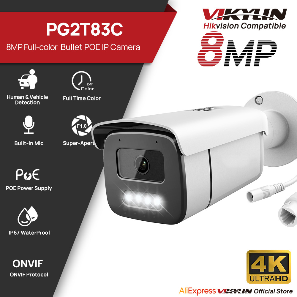 Câmera IP Bullet Vikylin 8MP c - Home Security Technician avaliação e preço